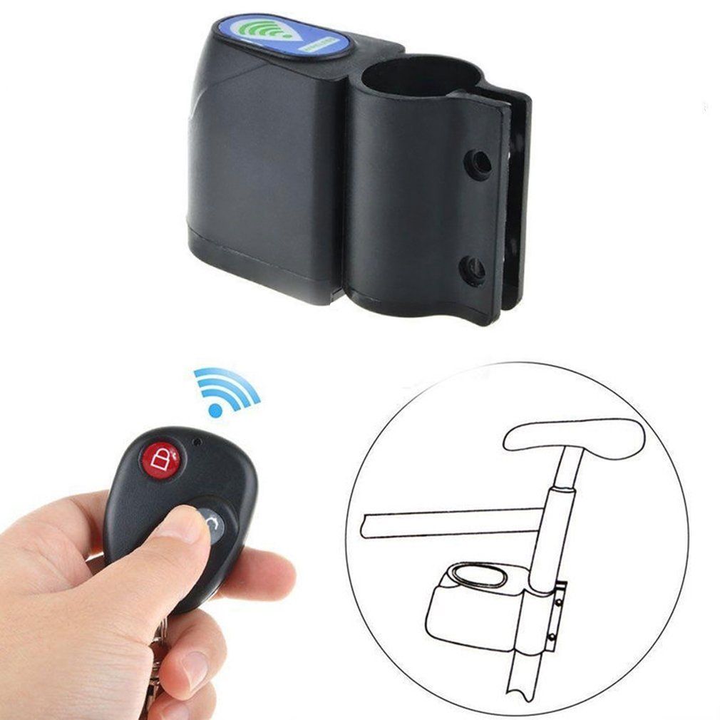 Bicycle Lock Anti-theft Remote Control For Mountain Road Bike Security Lock Black