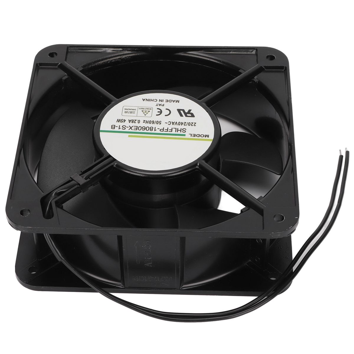 Cooling Fan 180mm Dual Ball Bearing Heat Resistant Cabinet