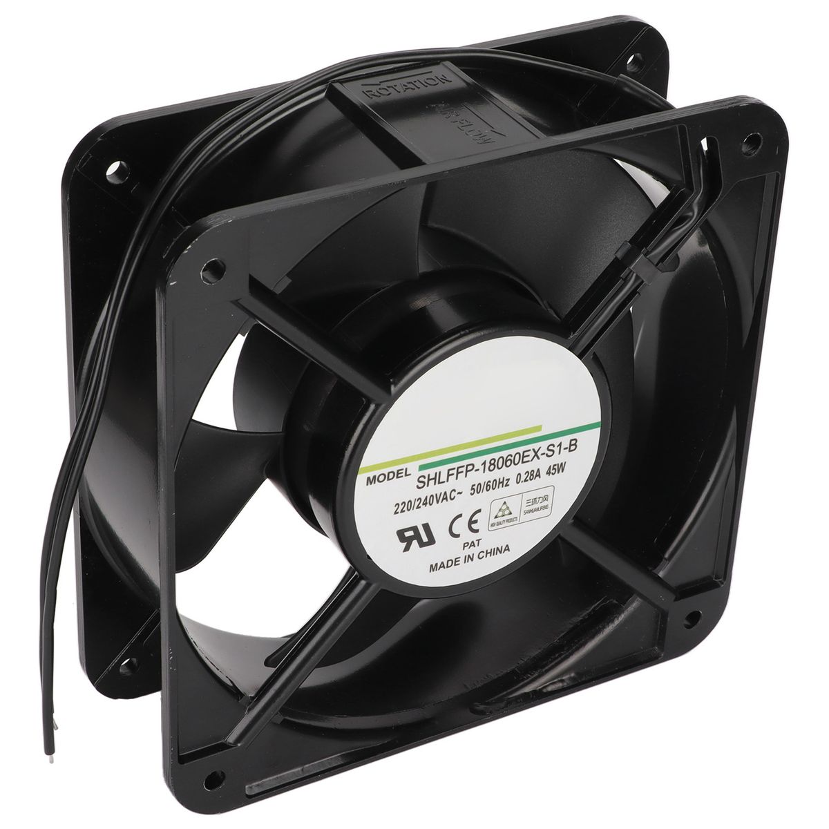 Cooling Fan 180mm Dual Ball Bearing Heat Resistant Cabinet