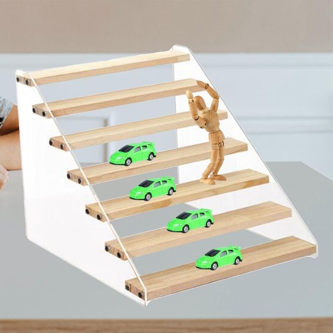 Acrylic Riser Stand Shelf For Figure Toys 7 Layer 15.7inch Width