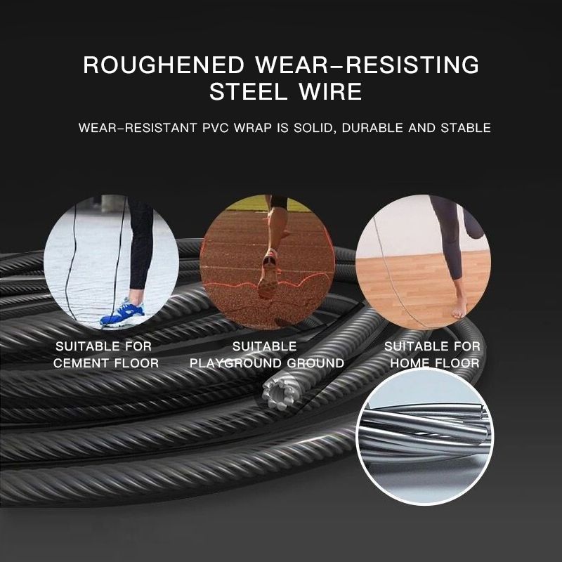 Jump Rope 2.8m Adjustable Anti-tangle Ball Bearing