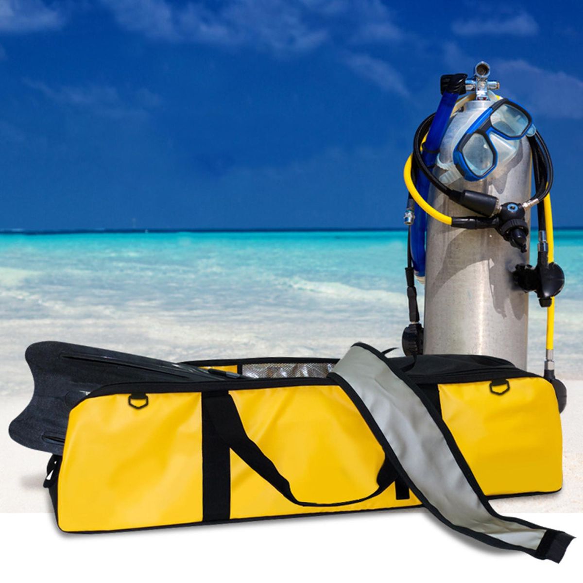 Waterproof Dry Bag Duffel Bag for Swimming Flippers Scuba Diving Equipment Boating Kayaking