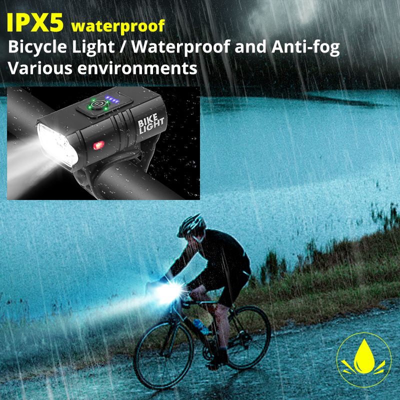 Super Bright Bicycle Light T6 Led Usb Rechargeable Bike Mtb