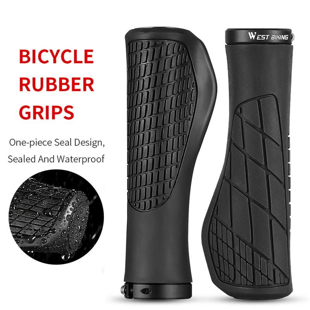 A Pair of Silicone Bicycle Grips Soft MTB Road Bike Handlebar Shockproof Anti-Slip Ergonomic Cycling Handlebar Grips