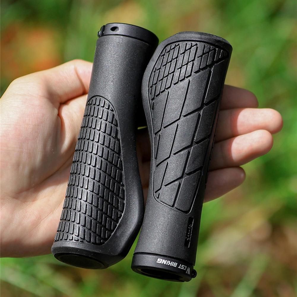 A Pair of Silicone Bicycle Grips Soft MTB Road Bike Handlebar Shockproof Anti-Slip Ergonomic Cycling Handlebar Grips