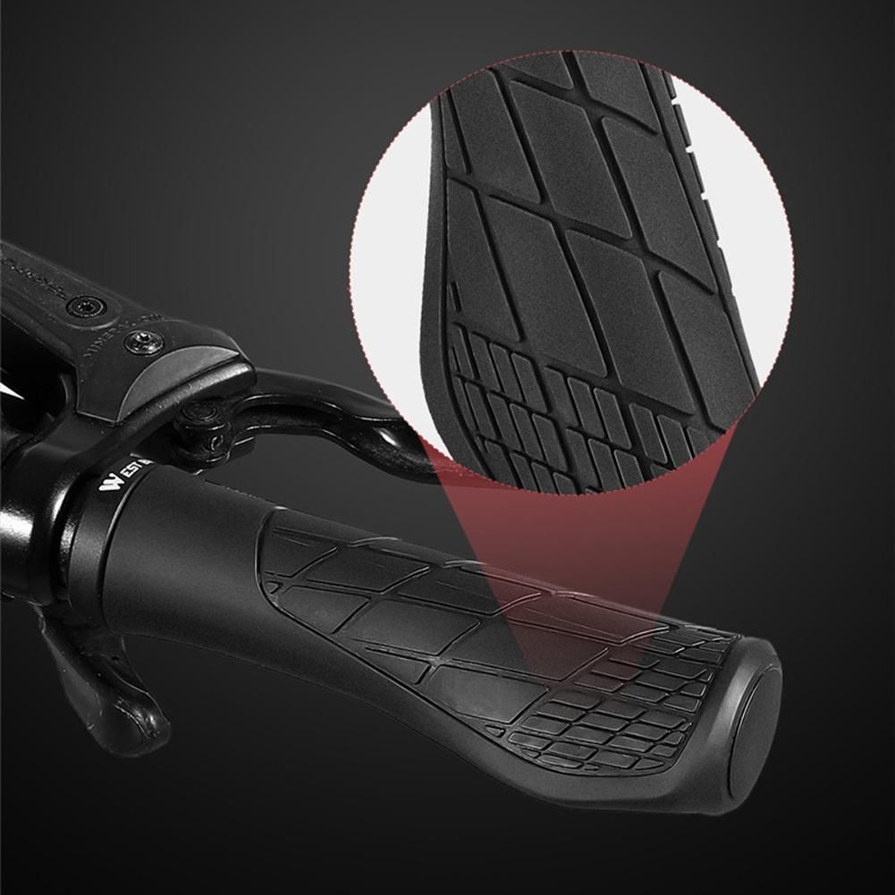 A Pair of Silicone Bicycle Grips Soft MTB Road Bike Handlebar Shockproof Anti-Slip Ergonomic Cycling Handlebar Grips