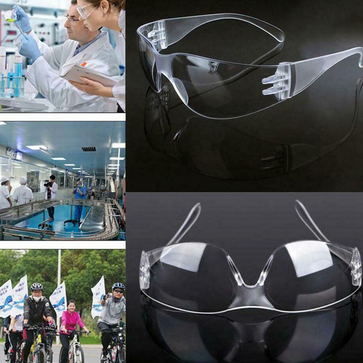 Safety Glasses Transparent Frame For Men Women  Chemicals