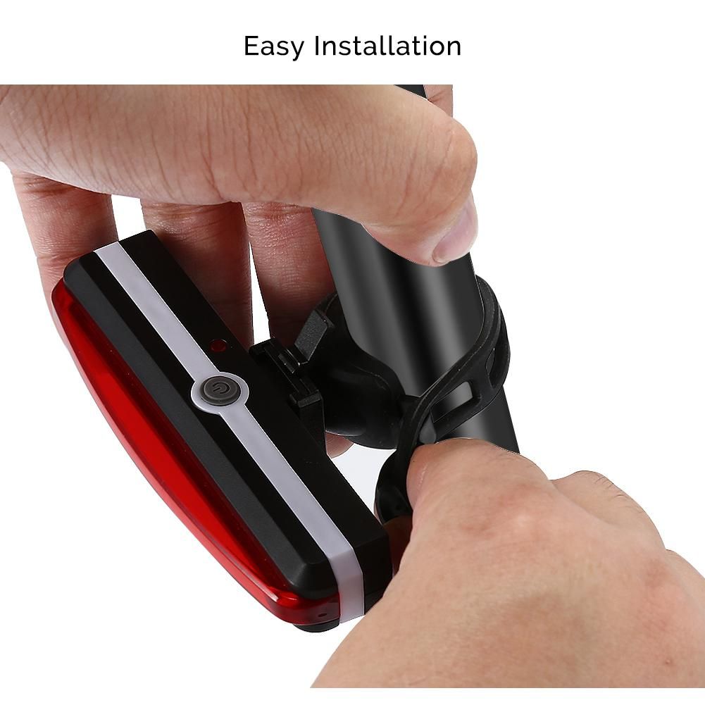 Usb Rechargeable Bike Tail Light Powerful 5 Modes Led Light