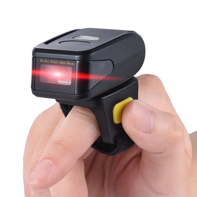 Portable Handheld  Wireless Ring Finger 1D Barcode Scanner