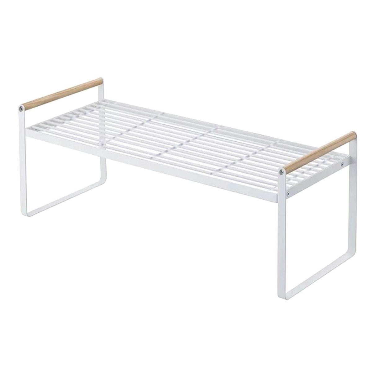 Storage Shelf Organizer Kitchen Cabinet and Counter Shelf Organizer Wooden Handle Multifunctional Organization Rack