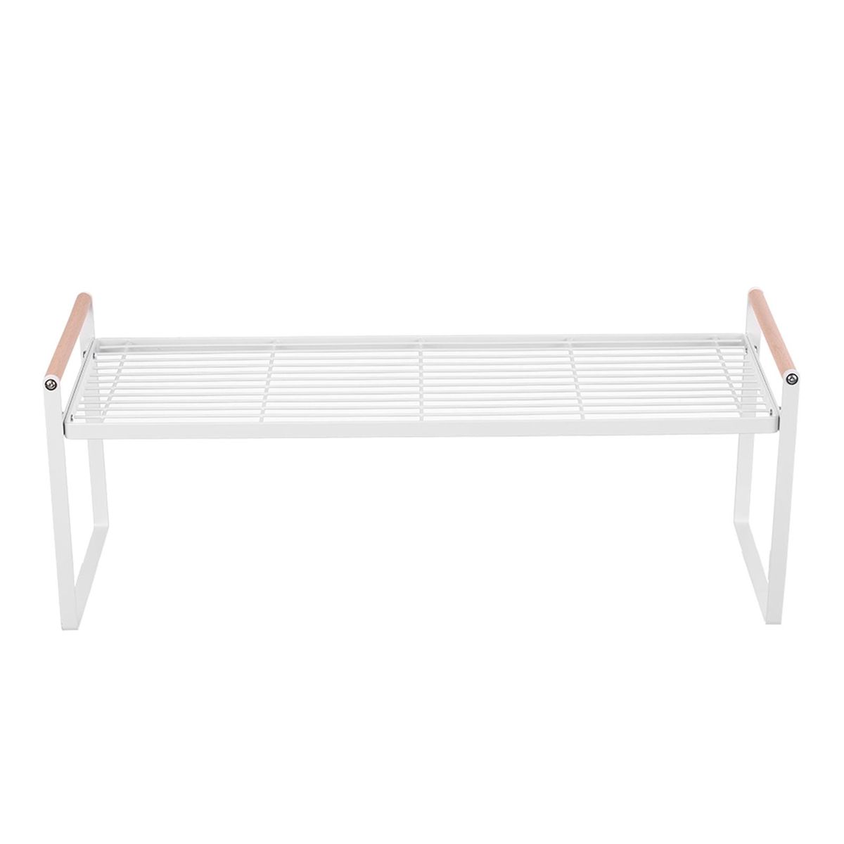 Storage Shelf Organizer Kitchen Cabinet and Counter Shelf Organizer Wooden Handle Multifunctional Organization Rack