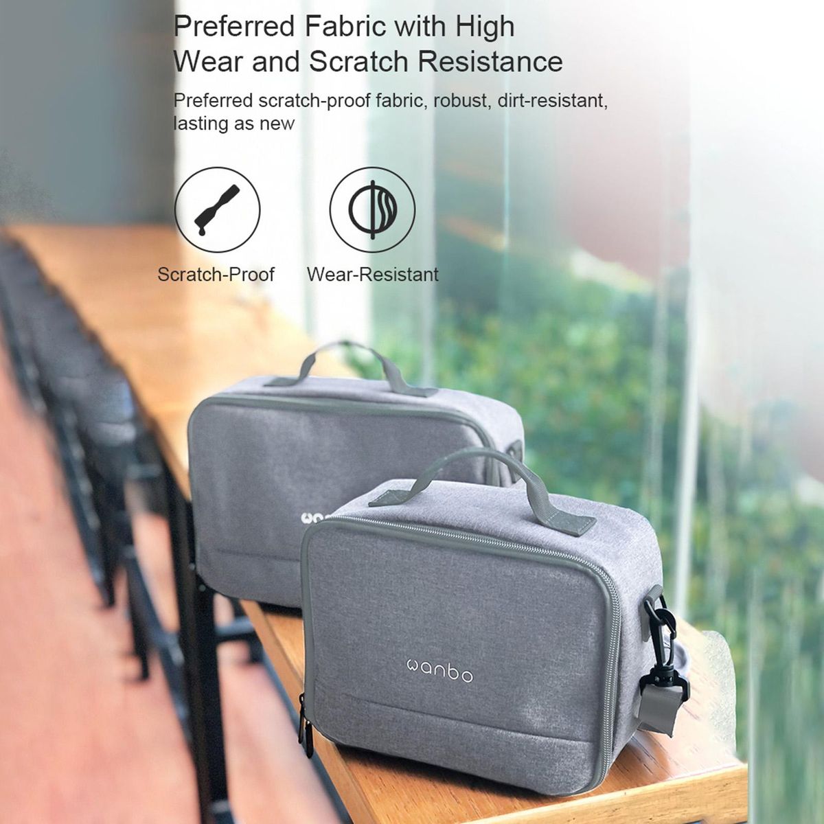 Wanbo Projector Case Carrying Bag for Wanbo Mini Projector Travel Carrying-Bag with Adjustable Shoulder Strap/Accessories Storage Pockets (Fits Most Major Mini Projectors)