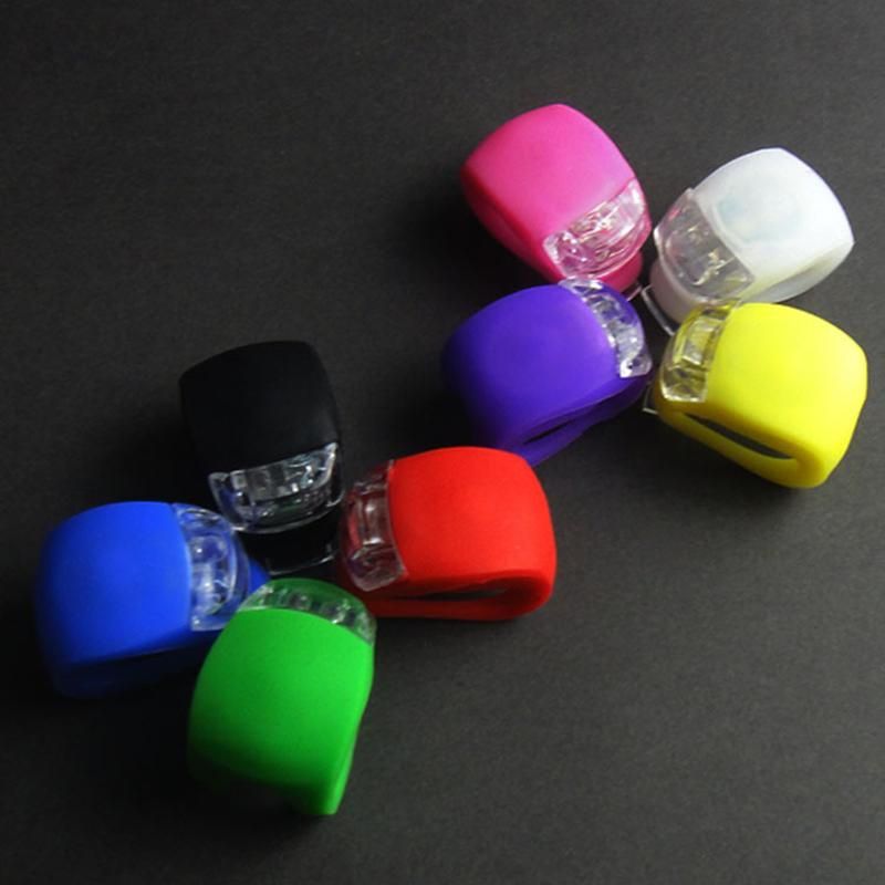 Silicone Bike Bicycle Light MTB LED Front Rear Wheel Lamp Waterproof Flight Cycling Safety Warning Light Bicycle Accessories