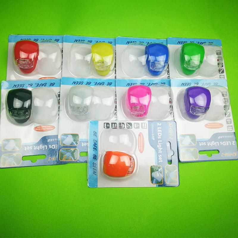 Silicone Bike Bicycle Light MTB LED Front Rear Wheel Lamp Waterproof Flight Cycling Safety Warning Light Bicycle Accessories
