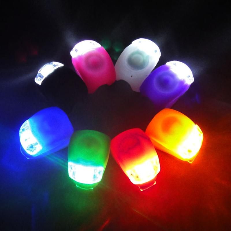 Silicone Bike Bicycle Light MTB LED Front Rear Wheel Lamp Waterproof Flight Cycling Safety Warning Light Bicycle Accessories