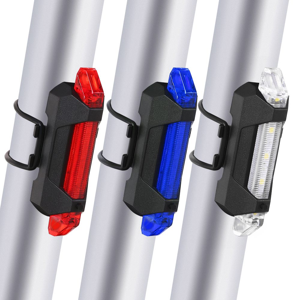 3pcs Super Bright USB Rechargeable Bike Taillight Cycling