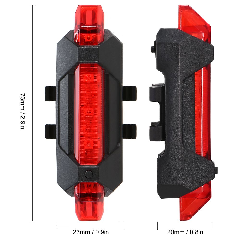 3pcs Super Bright USB Rechargeable Bike Taillight Cycling