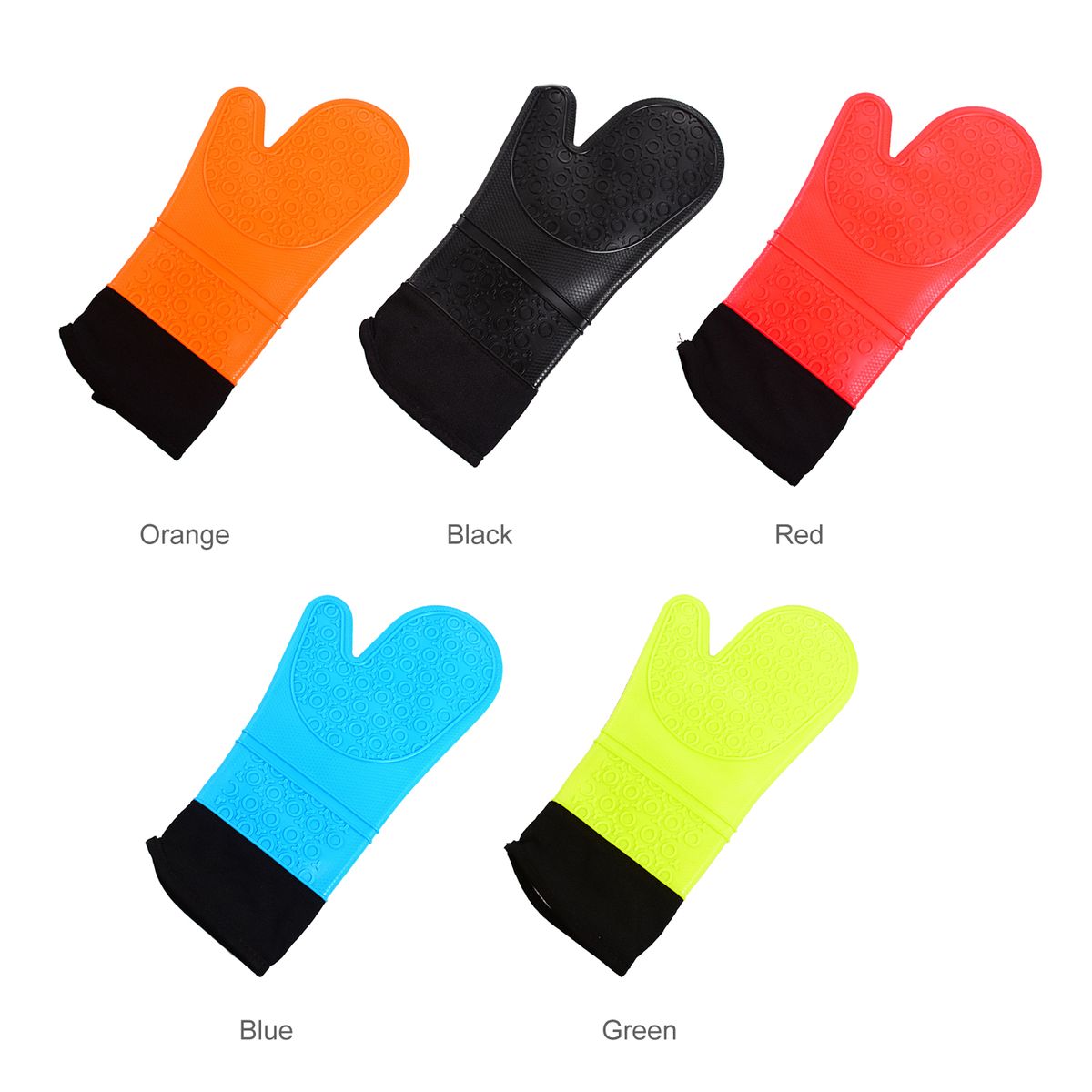 Oven Glove With Inner Cotton Layer Heat Resistant Oven Mitts