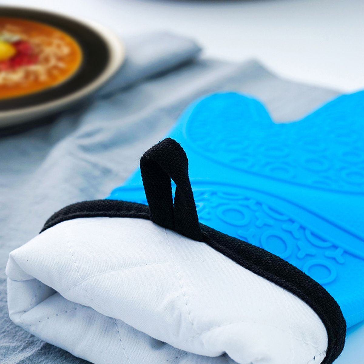 Oven Glove With Inner Cotton Layer Heat Resistant Oven Mitts