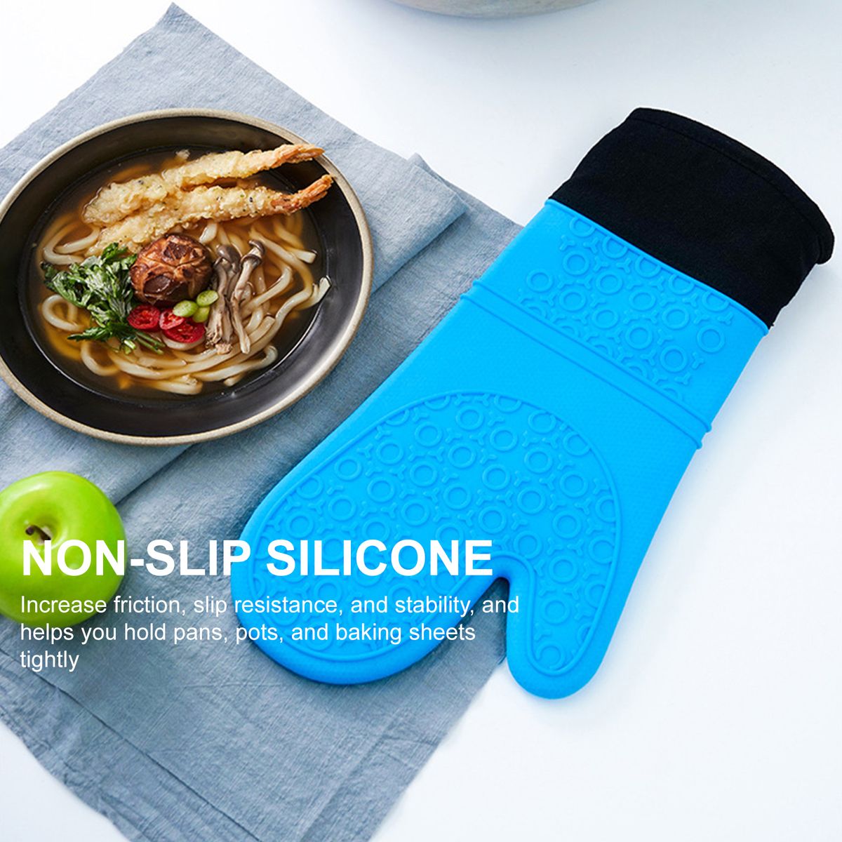 Oven Glove With Inner Cotton Layer Heat Resistant Oven Mitts