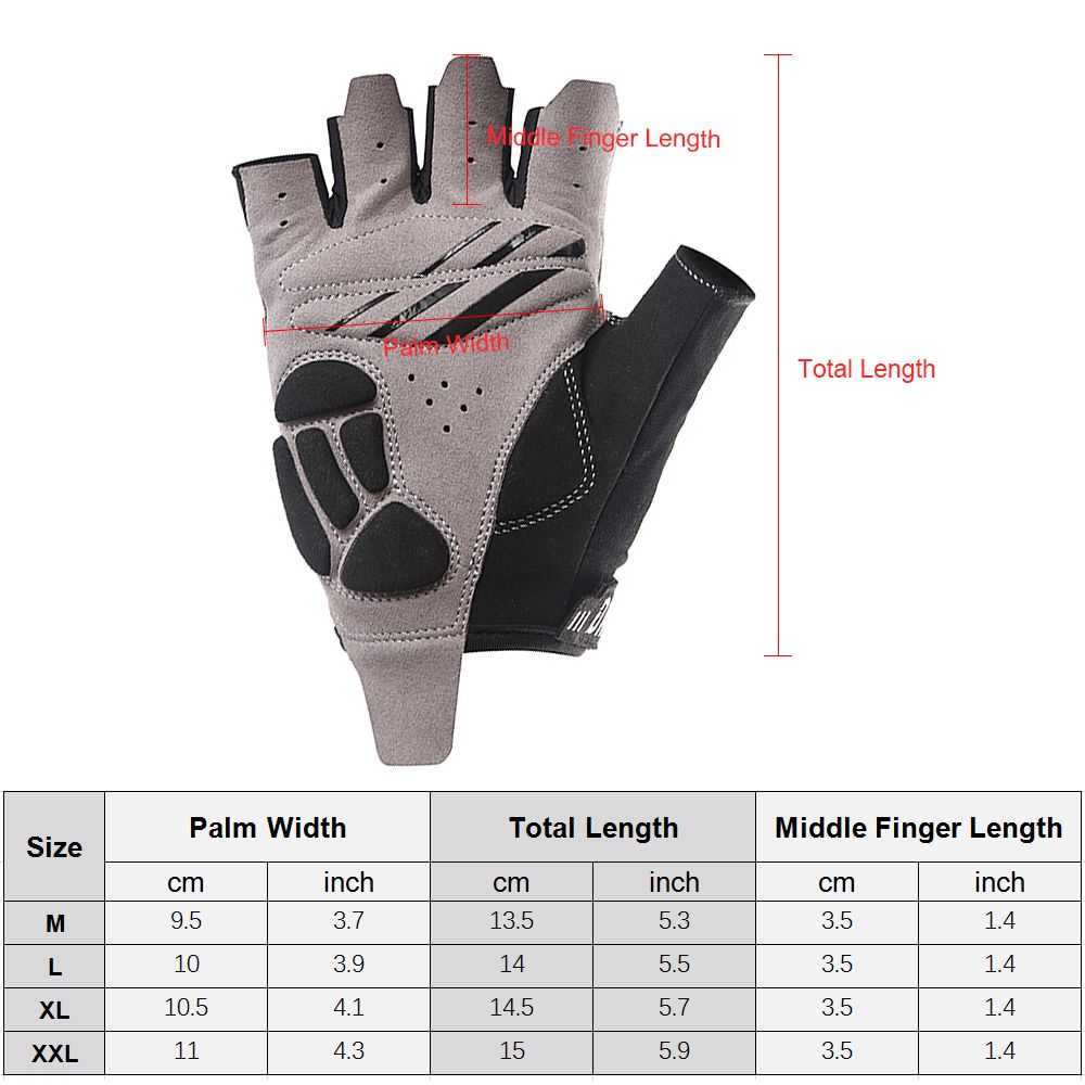 Half Finger Cycling Gloves Anti-shock Breathable Summer MTB