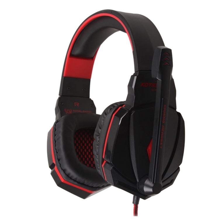 KOTION EACH G4000 Stereo Gaming Headphone Headset Headband With Mic Volume Control LED Light For PC Gamer,Cable Length: About 2.2m