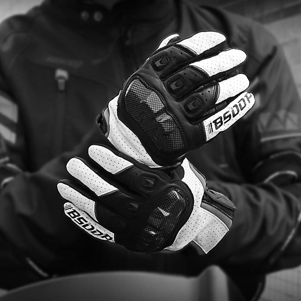 BSDDP Motorcycle Gloves for Men Women Touchscreen Motocross Dirt Bike Riding Gloves All Finger with Carbon Fiber   Protective Hard Knuckles