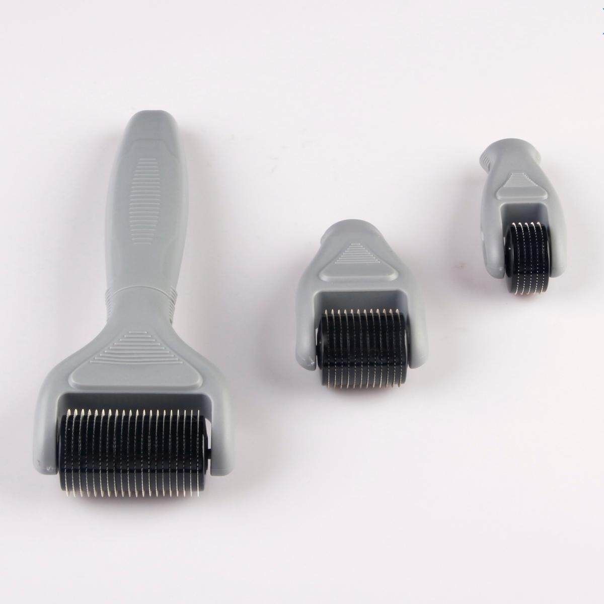 4 In 1 Titanium Derma Roller Kit Micro Therapy Skin Care Scars Pro Kit Grey