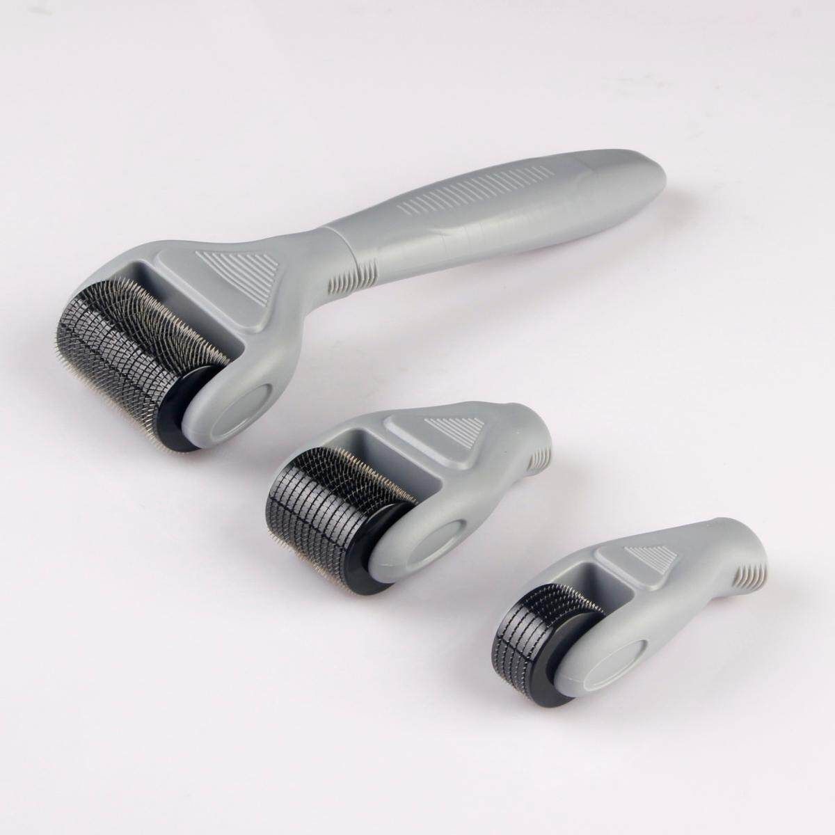 4 In 1 Titanium Derma Roller Kit Micro Therapy Skin Care Scars Pro Kit Grey