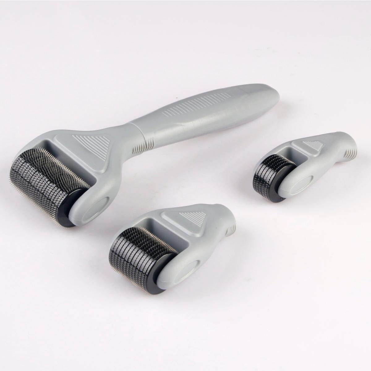 4 In 1 Titanium Derma Roller Kit Micro Therapy Skin Care Scars Pro Kit Grey