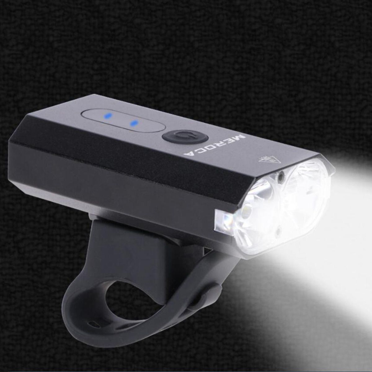 USB Rechargeable Bike Headlight 4 Light Modes Flashlight