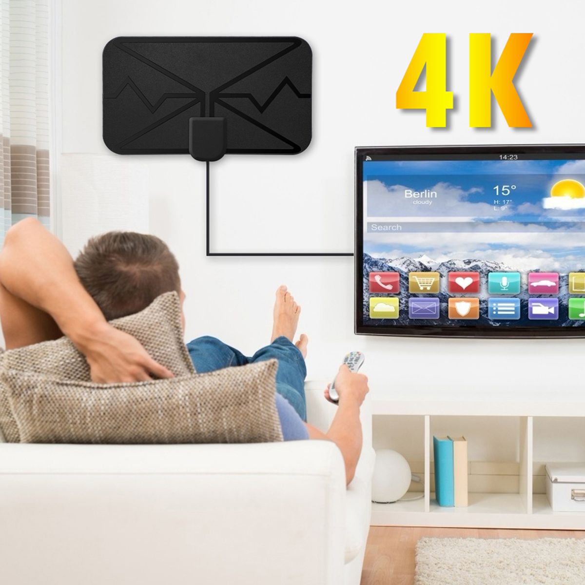 3600 Miles 4K Digital Antenna TV Indoor Amplifier Signal