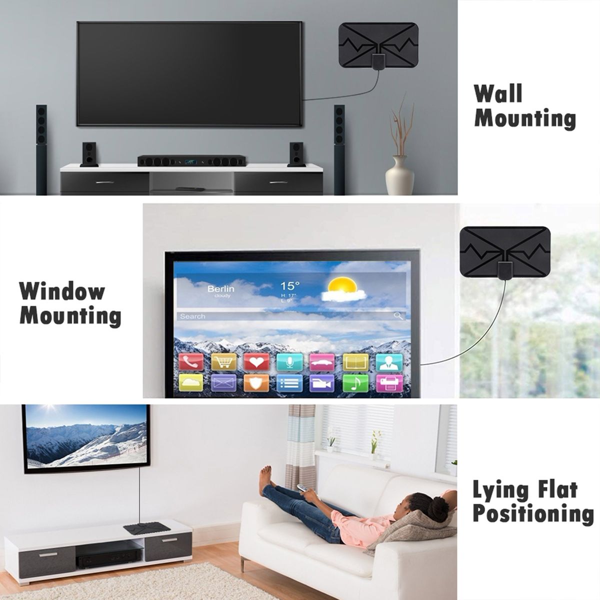 3600 Miles 4K Digital Antenna TV Indoor Amplifier Signal