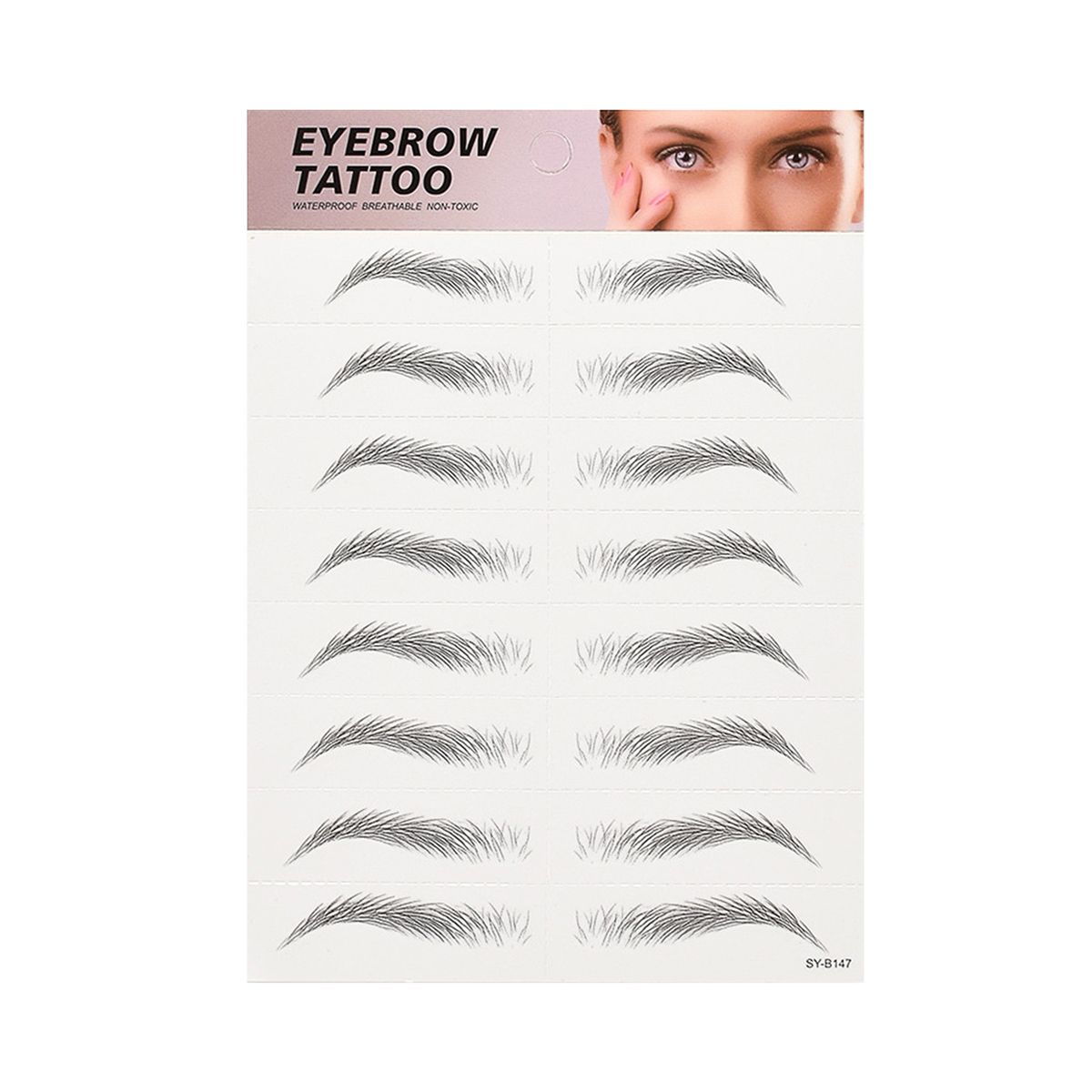 Tattoo Eyebrow Stickers Waterproof Permanent Eyebrow 3D