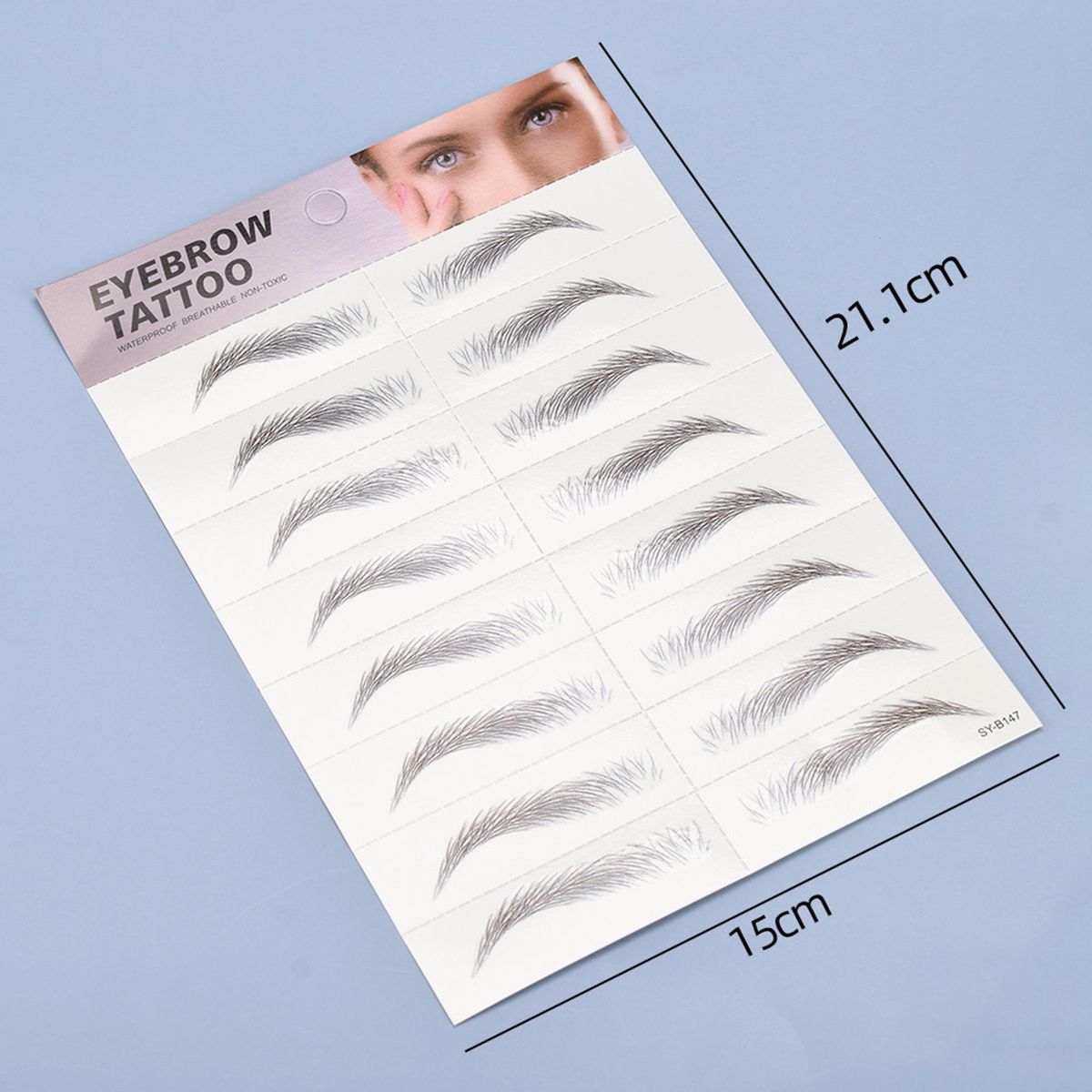 Tattoo Eyebrow Stickers Waterproof Permanent Eyebrow 3D