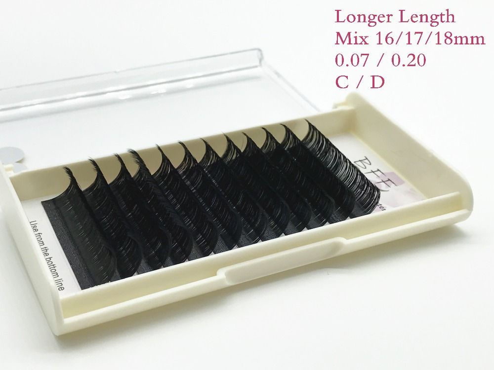 Eyelashes Longest Length Mix 16 17 18mm In One Tray High