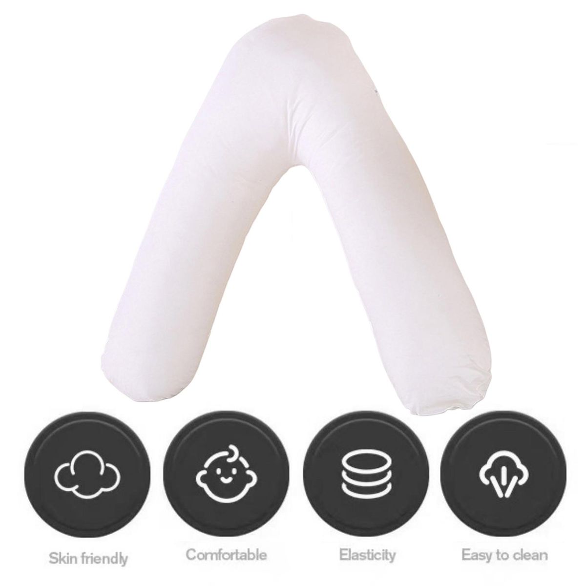 Pregnancy Pillow Flexible Pregnancy Pillow White