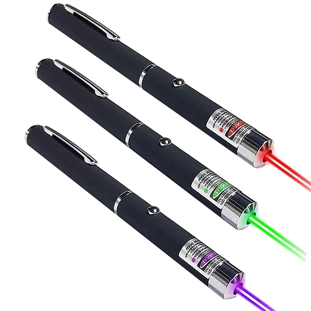 3PCS Green Red Violet Long Range Dot Clicker Toy Pen for