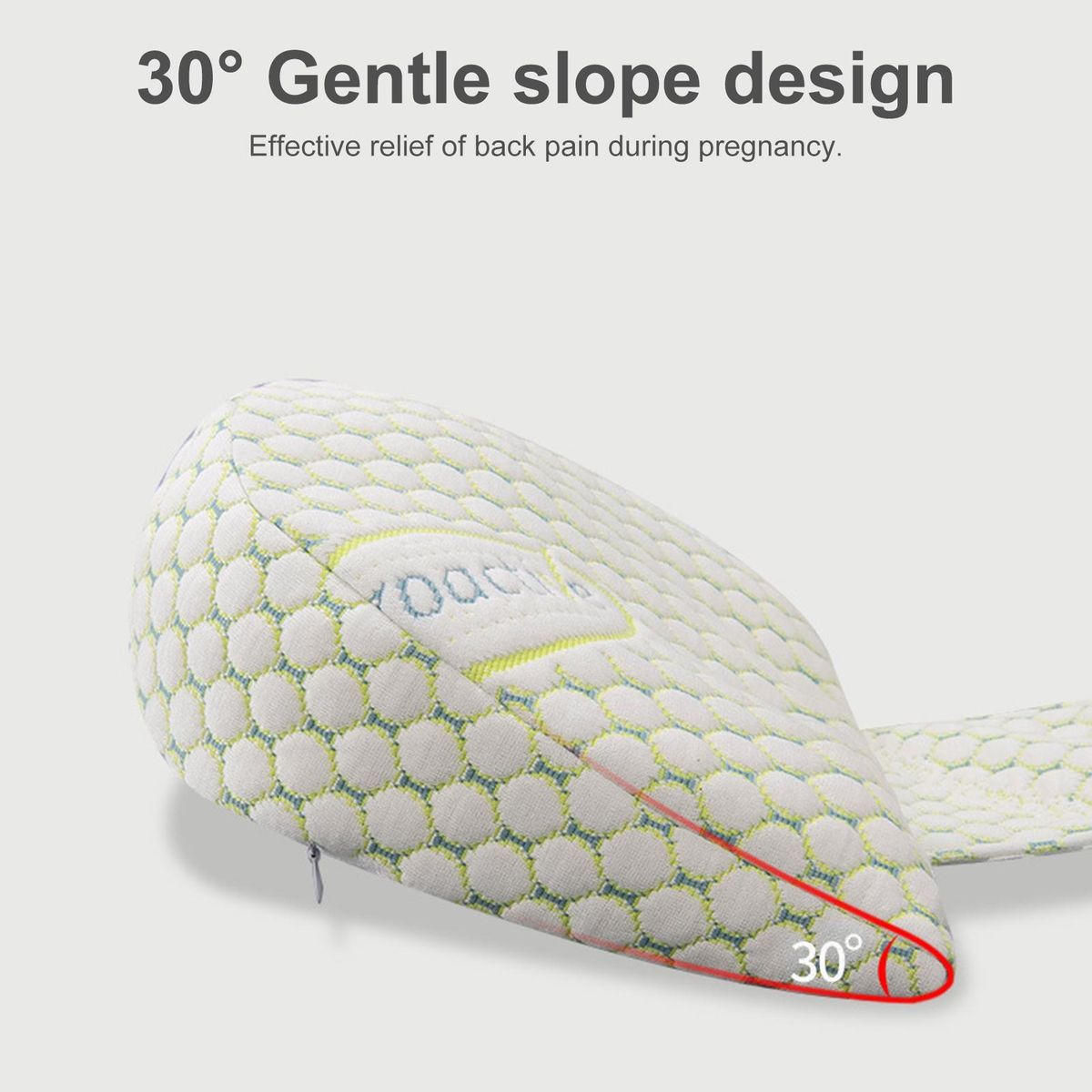 Spiral Hollow Cotton Fill Pregnancy Pillow U-shaped Pregnancy Pillow Green
