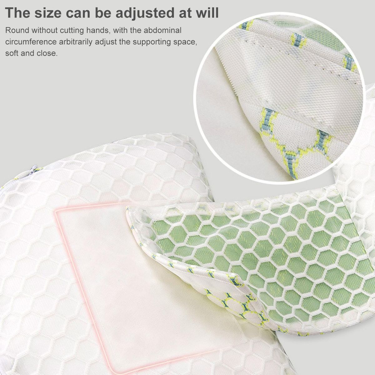 Spiral Hollow Cotton Fill Pregnancy Pillow U-shaped Pregnancy Pillow Green