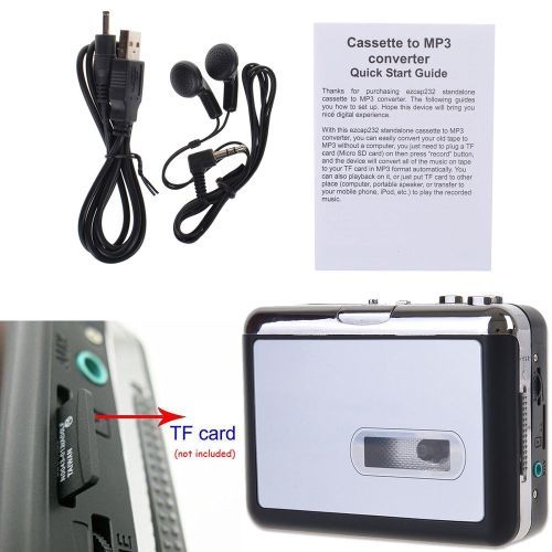 Genuine Ezcap 232 Vinyl Tape Cassette To MP3 Converter Audio Capture Walkman Music Player,Save To TF / Micro SD Card