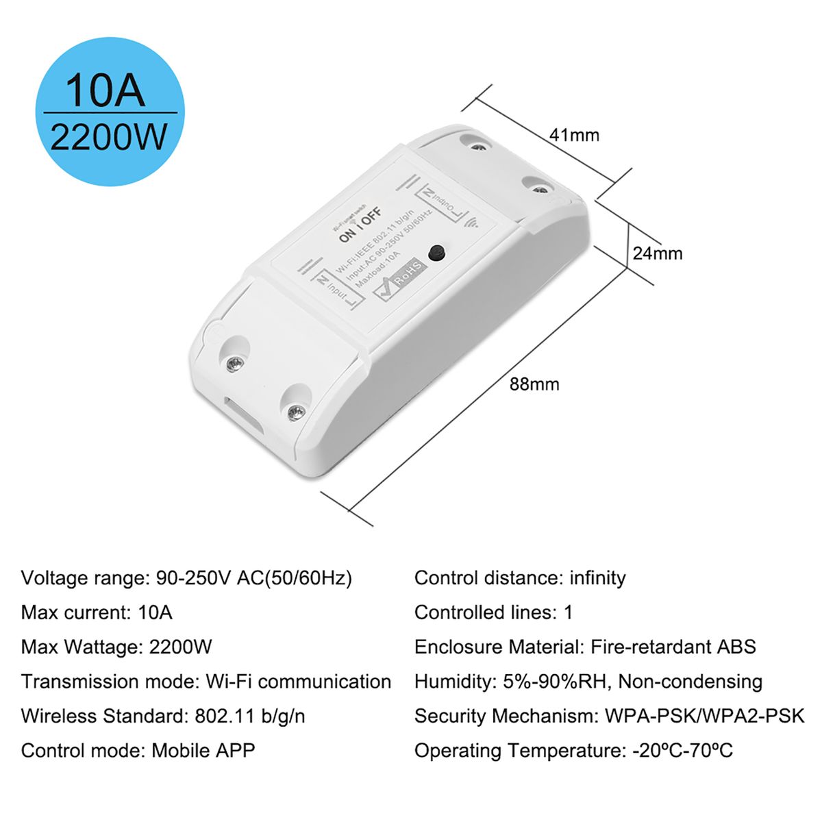 Wifi Smart Switch Wireless Remote For Android/IOS APPControl