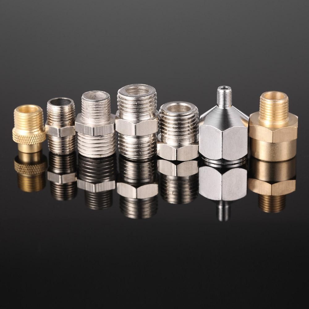 Professional 7pcs Airbrush Adaptor Kit Fitting Connector Set For Compressor & Airbrush Hose