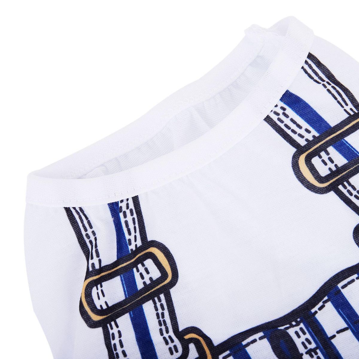 Puppy Dog T-shirt Round Neck Tops Dog Clothes Apparels S