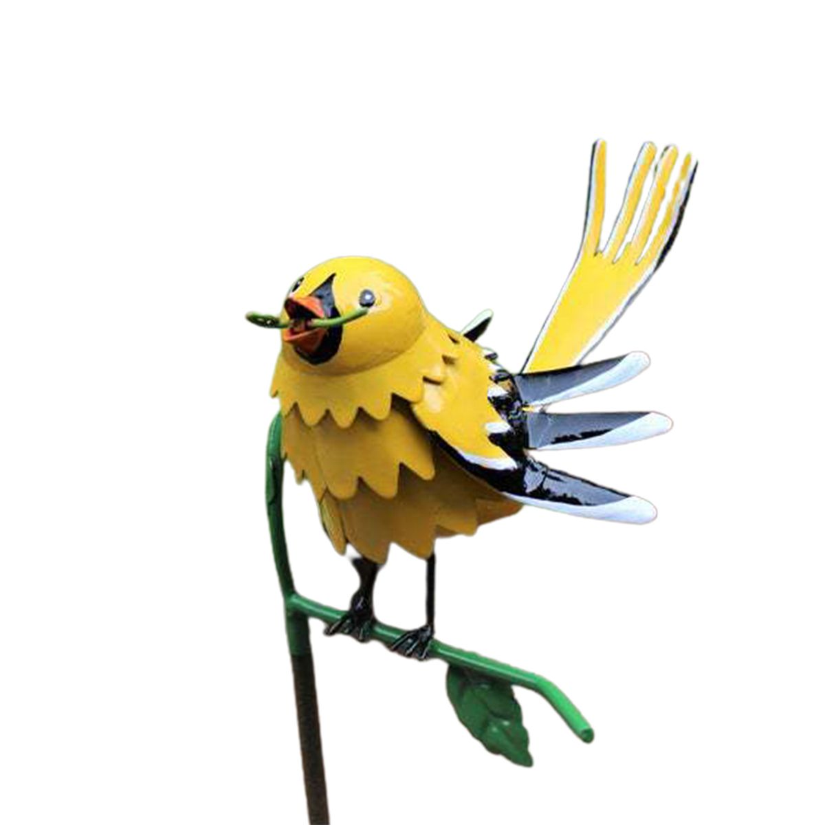 Realistic Bird Ornament Beautiful Iron Hanging-Yellow