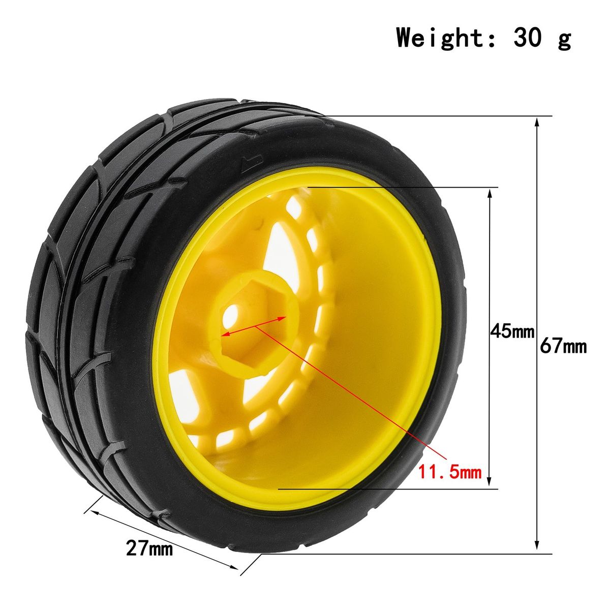 Remote Control Off-Road Rally Car Tires 67*45*27mm 4pcs Replacement for TAMIYA TT02 XV01 HSP 94123 HPI KYOSHO WLtoys 1/10 Remote Control Car Wheel