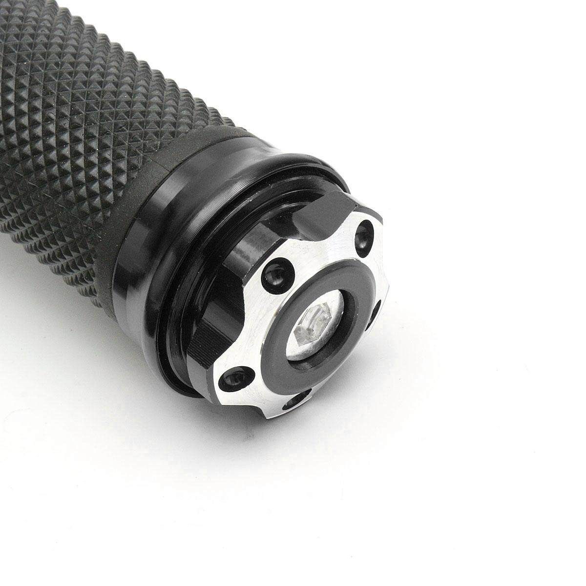 1 Pair 7/8" MOTORCYCLE HAND GRIPS + THROTTLE TUBE Lever Control Scooter SPORT DIRT Bike (Black) Black