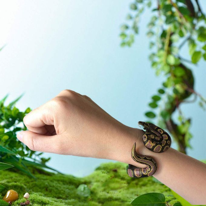 Funny Simulation Plastic Snake Bracelet Kids Toys Burmese Pythons