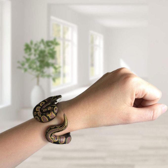 Funny Simulation Plastic Snake Bracelet Kids Toys Burmese Pythons