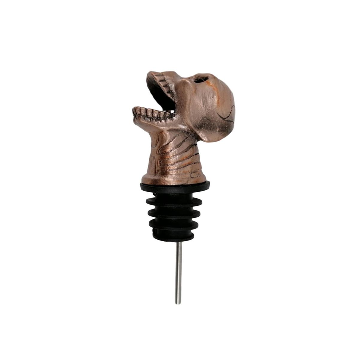 Zinc Alloy Wine Pourer Ghostly Pour Stylish Skull Wine for Elegant Red Bronze